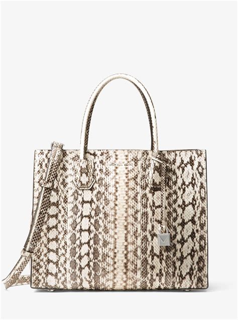 michael kors mercer gallery tote|mercer large snakeskin tote bag.